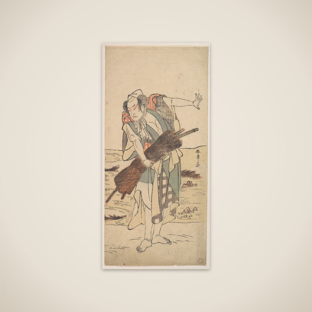 Arashi Sangoro as a Ronin Samurai Standing on the Bank unframed print