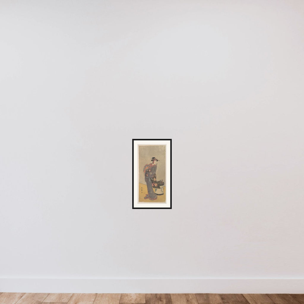The Fourth Iwai Hanshiro as an Onnadate (Woman Kyokaku) framed — shown to scale