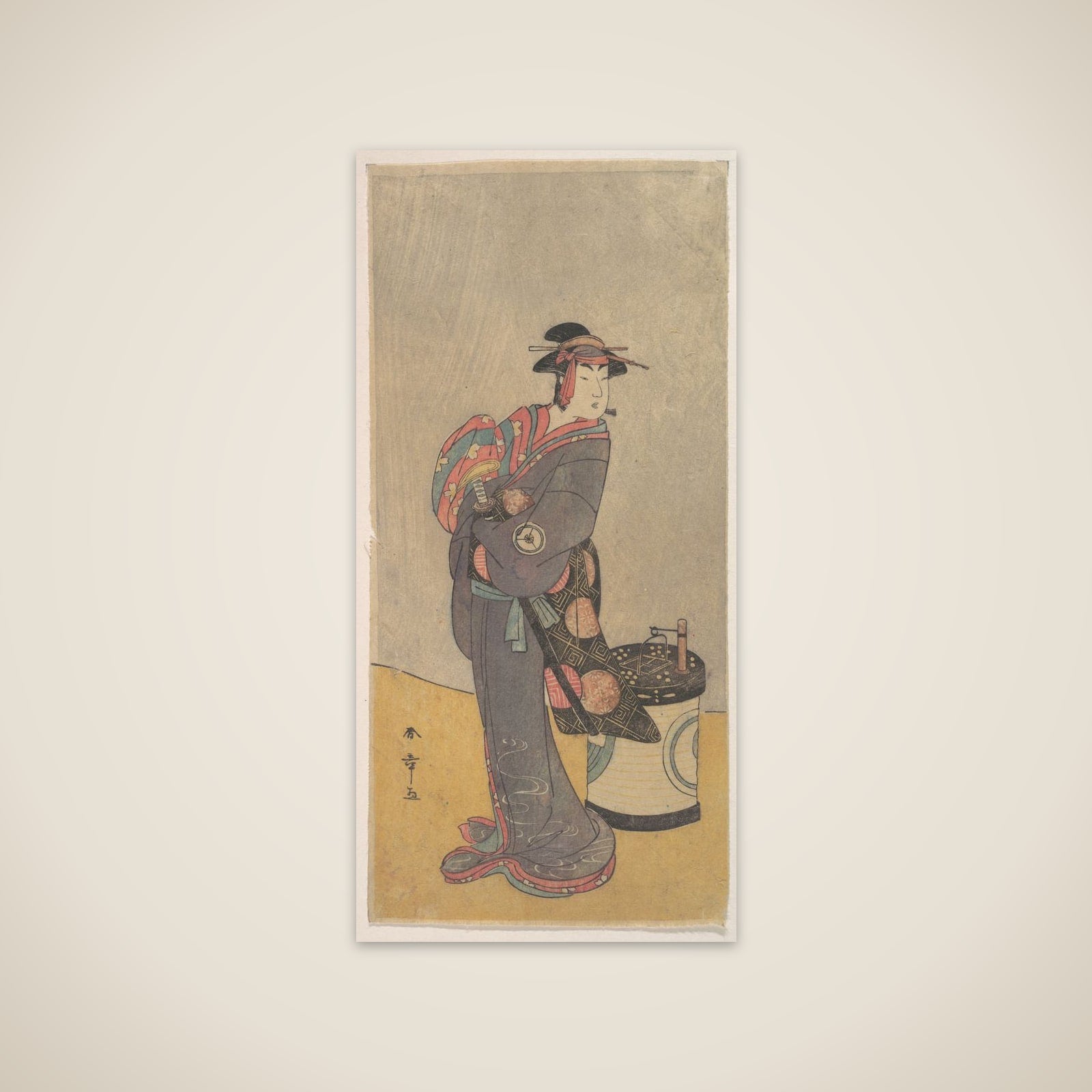 The Fourth Iwai Hanshiro as an Onnadate (Woman Kyokaku) unframed print