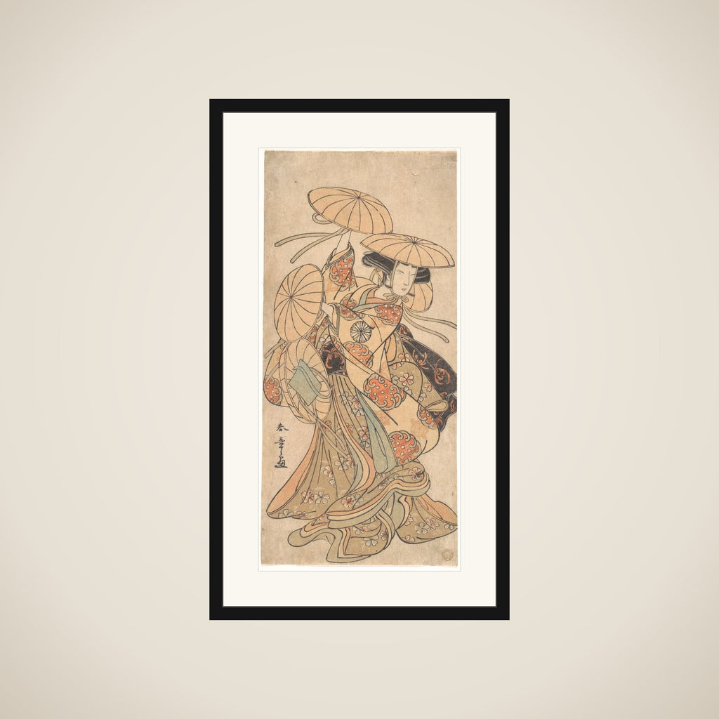 Kabuki Actor Nakamura Tomijūrō I in a Female Dance Role framed