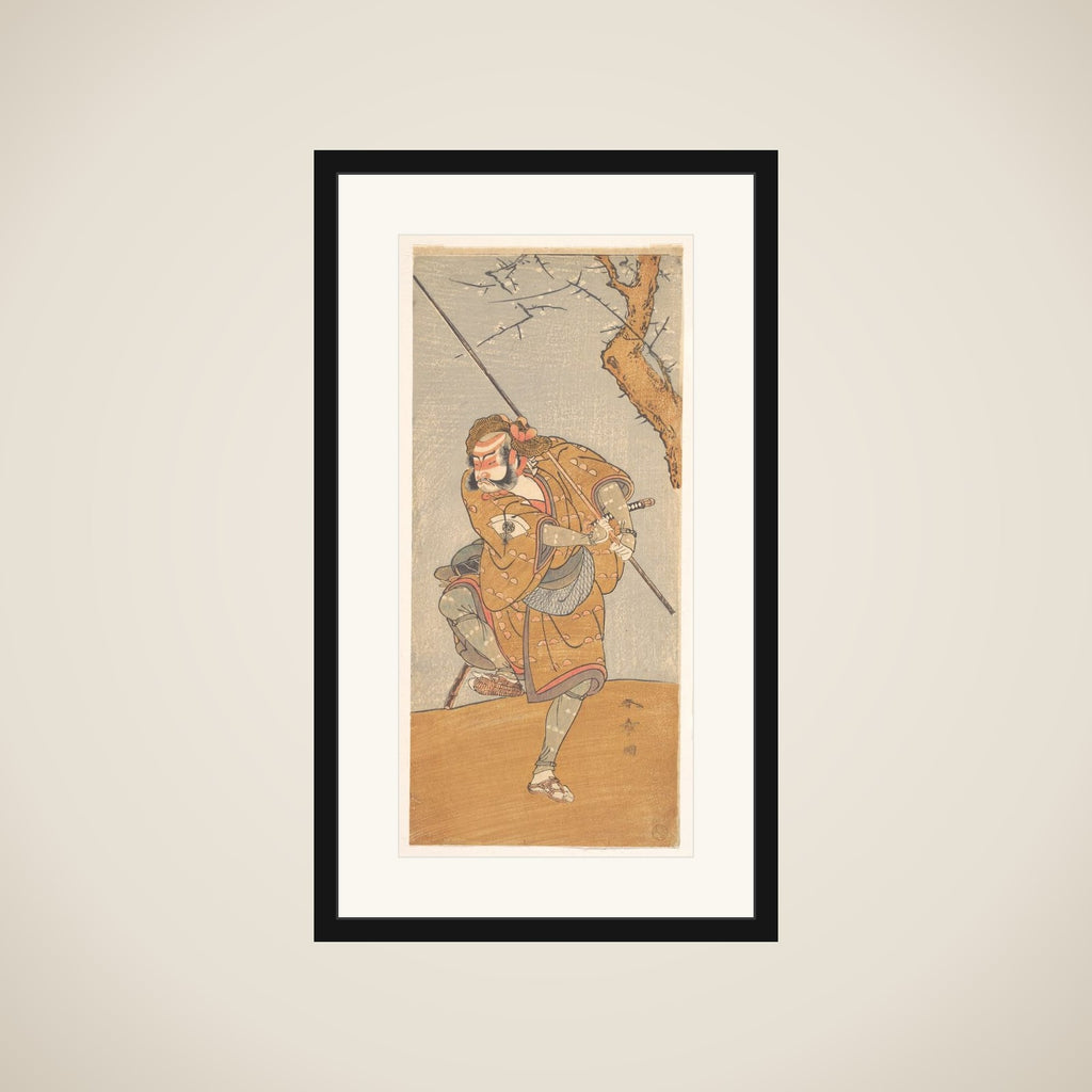 Onoe Matsusuke in the Role of Asahina in "Edo no Haru Meisho Soga" framed
