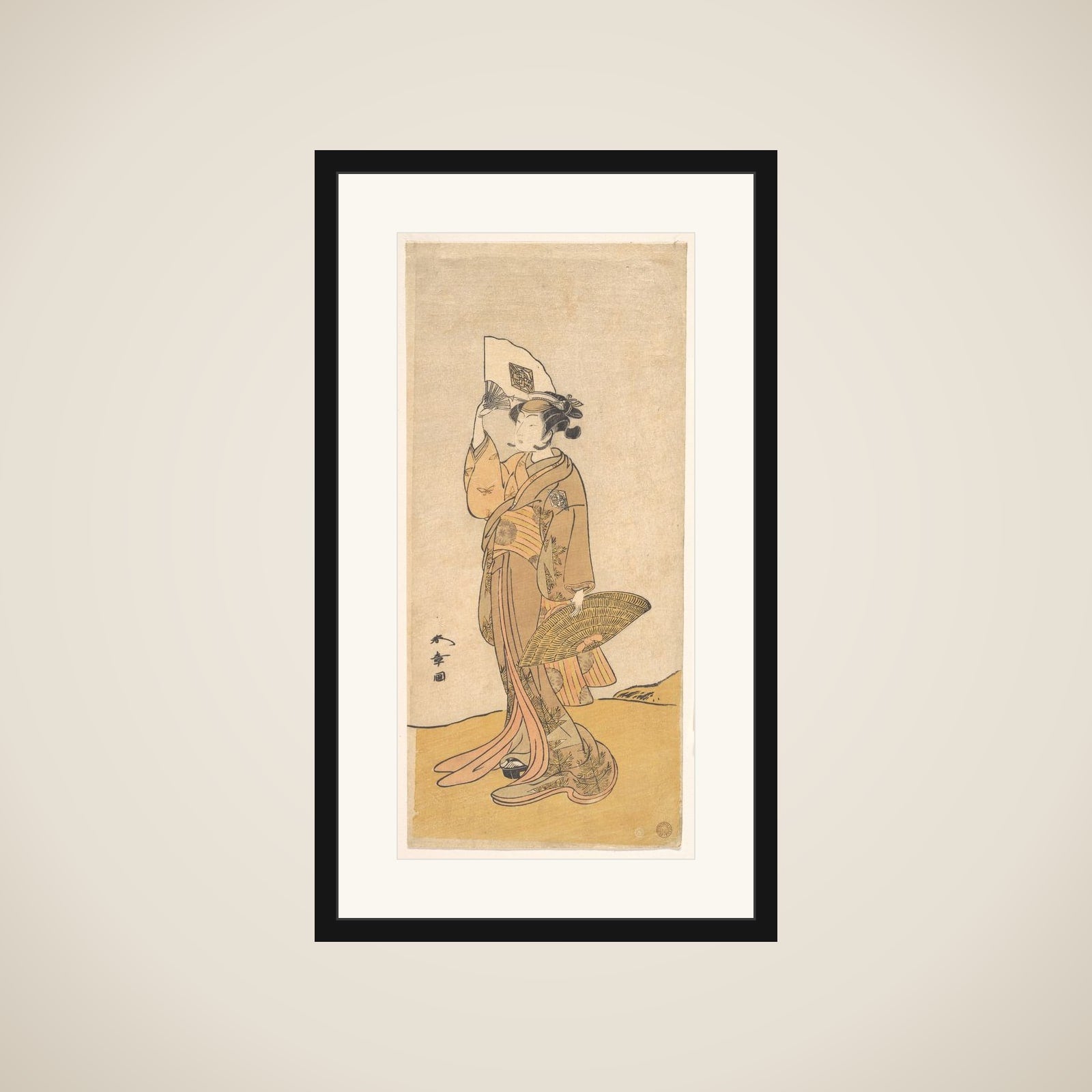 Kabuki Actor Nakamura Matsue framed