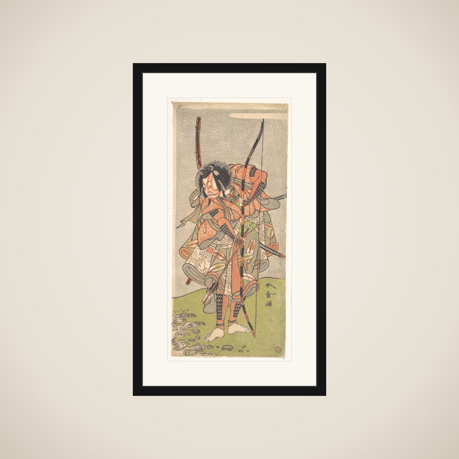 Kabuki Actor Ichikawa Ebizō III (Ichikawa Danjūrō IV) framed