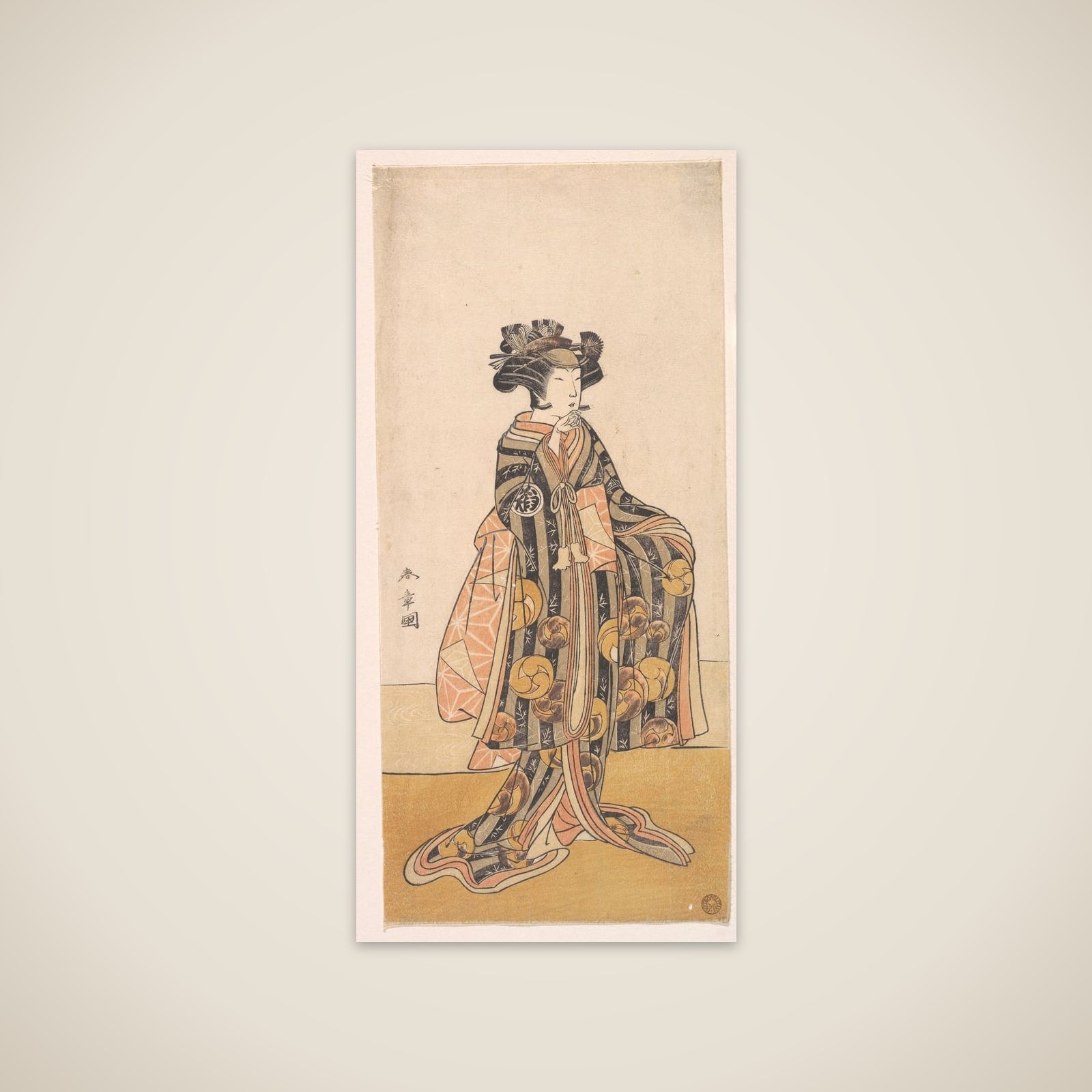 Yoshizawa Iroha as a Woman (Tomoe Gozen?) Standing on the Bank unframed print