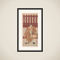 The Second Nakamura Sukegoro as an Otokodate Seated on a Wooden Bench framed