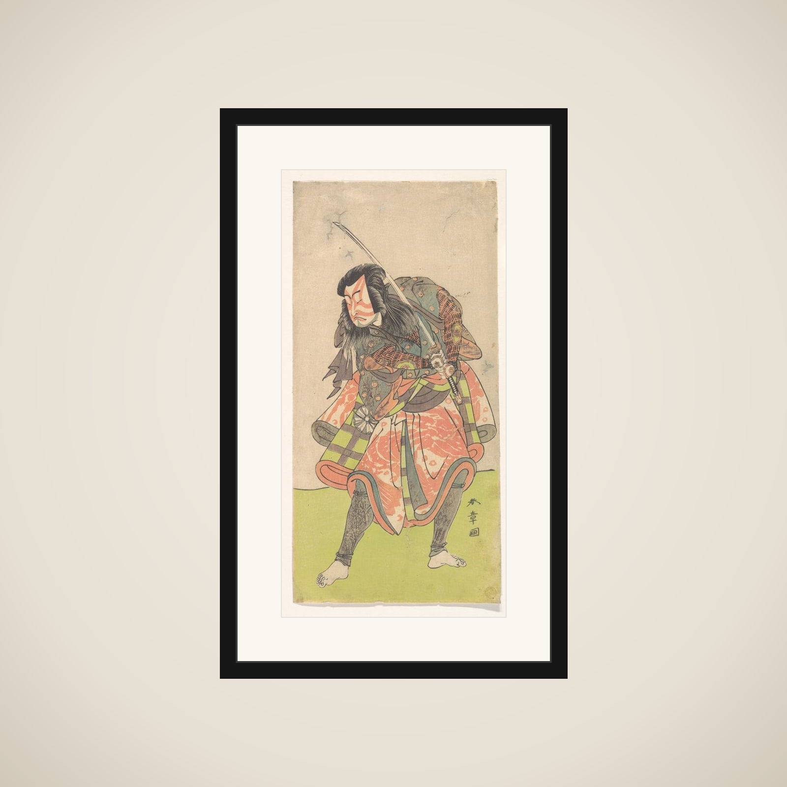The First Nakamura Tomijuro as an Outlaw framed