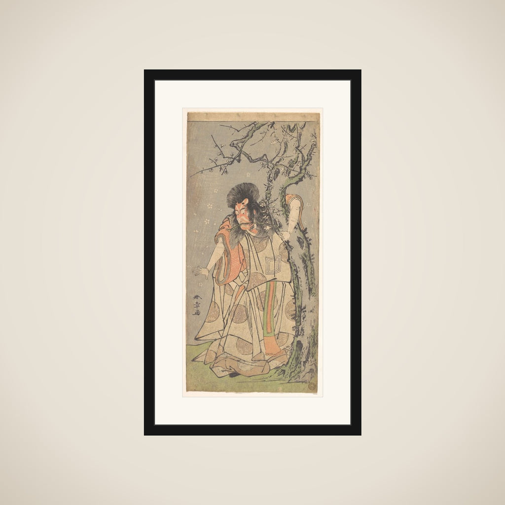 The Fifth Ichikawa Danjuro as a Court Noble (Kuge) framed