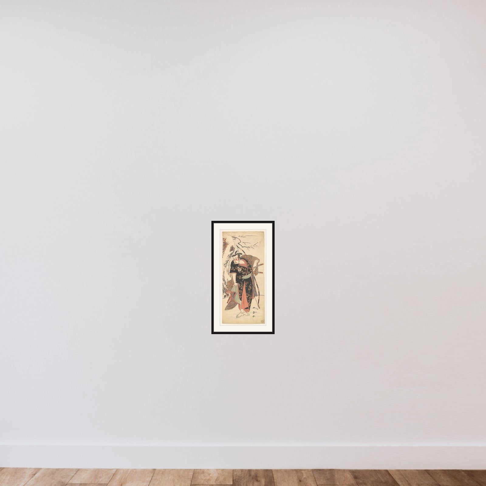The Second Nakamura Juzo as a Samurai of High Rank framed — shown to scale