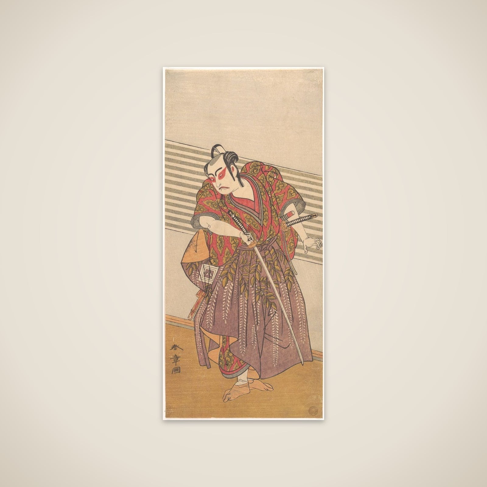 The Second Ichikawa Yaozo as a Samurai unframed print