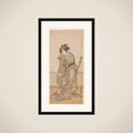 The Third Segawa Kikunojo as a Woman Walking Toward the Right framed