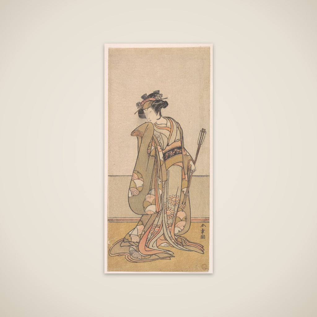The Third Segawa Kikunojo as a Woman Walking Toward the Right unframed print