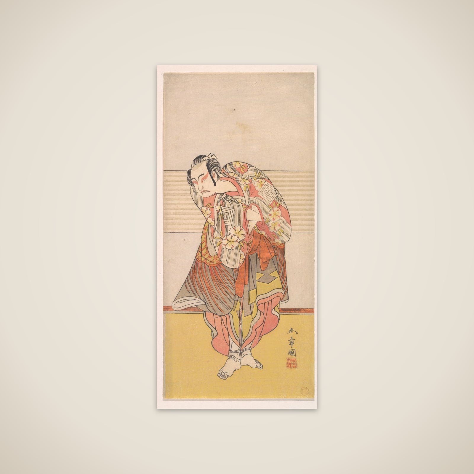 The Second Ichikawa Yaozo as a Man Standing with His Arms Crossed unframed print