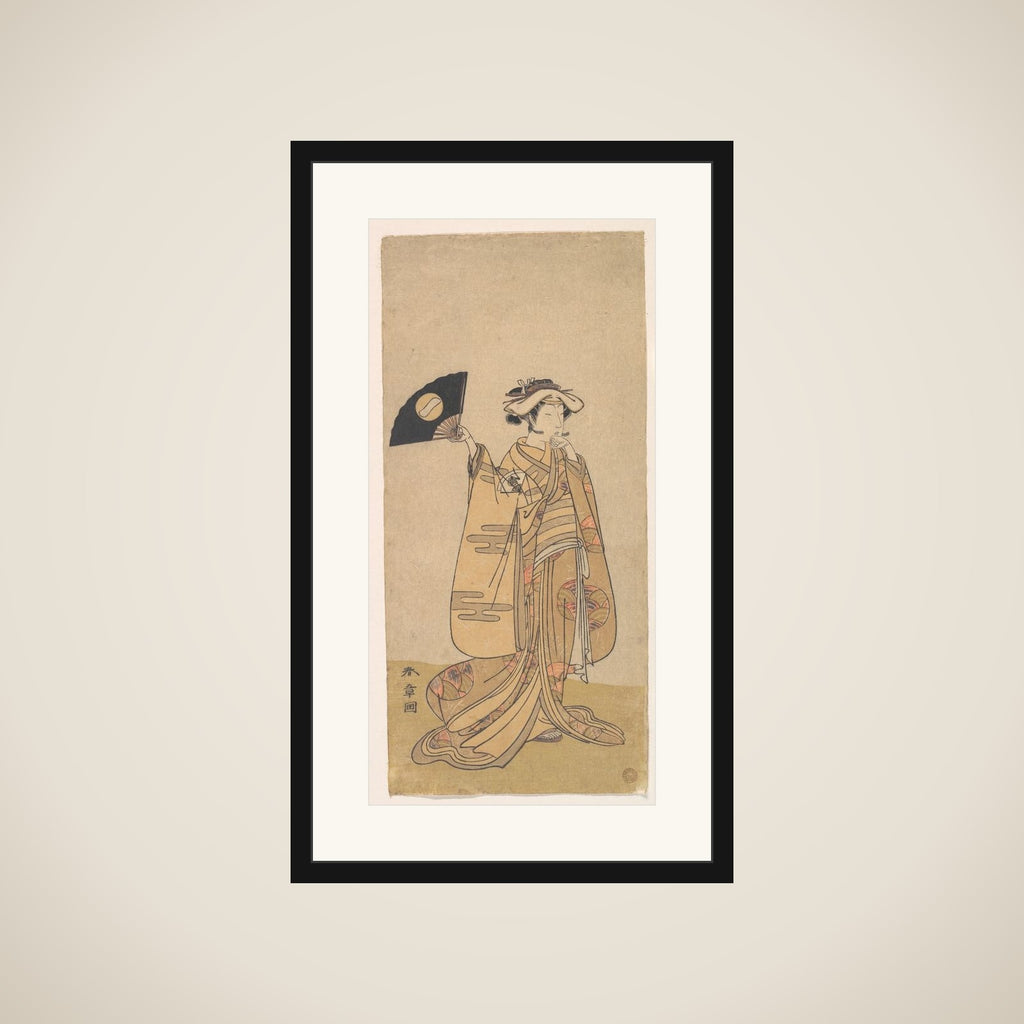 Onoe Tamizo as a Woman Standing, Facing to the Right framed