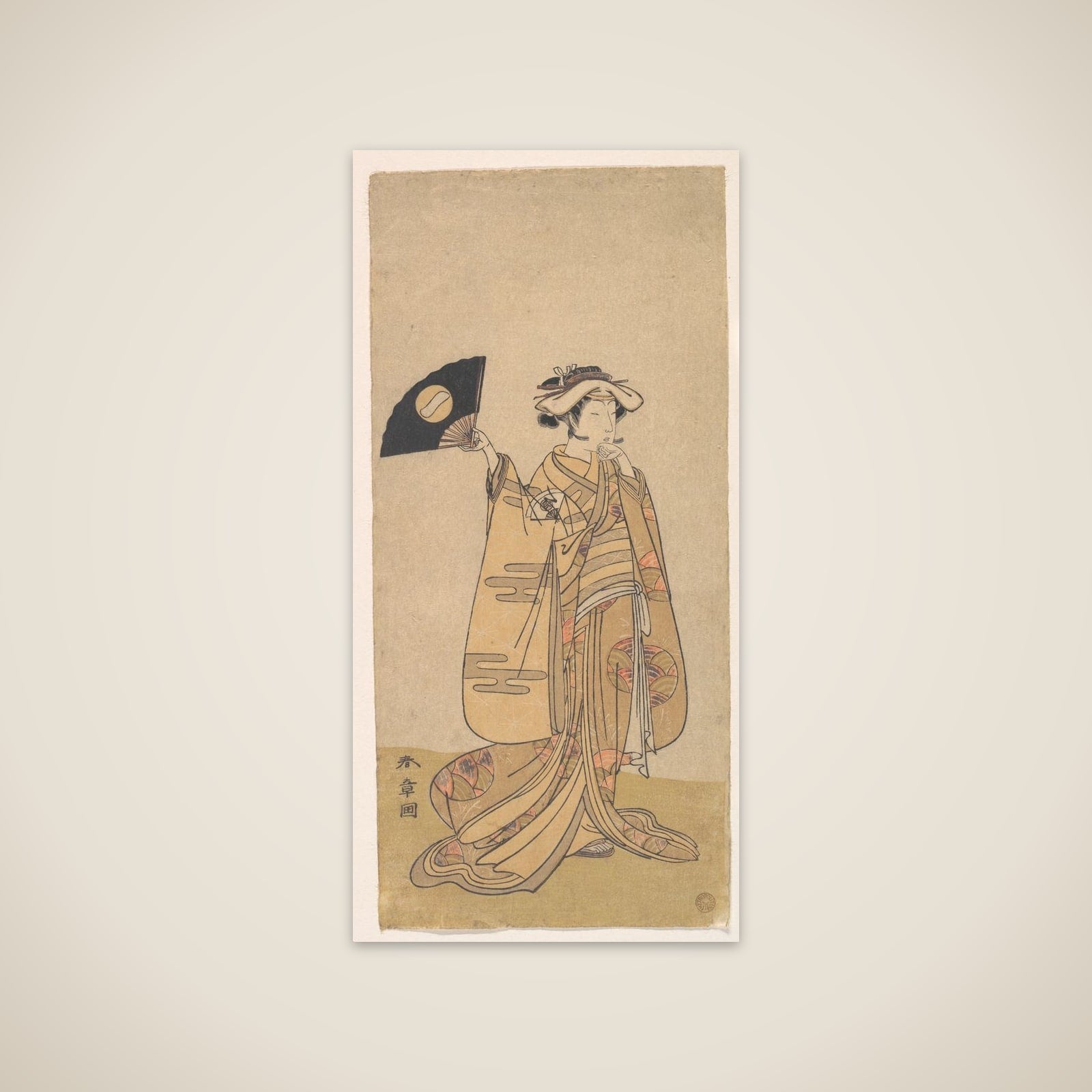 Onoe Tamizo as a Woman Standing, Facing to the Right unframed print