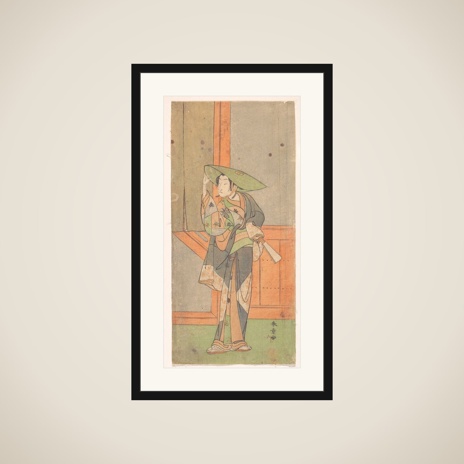 The First Nakamura Tomijuro in the Role of Izaemon framed