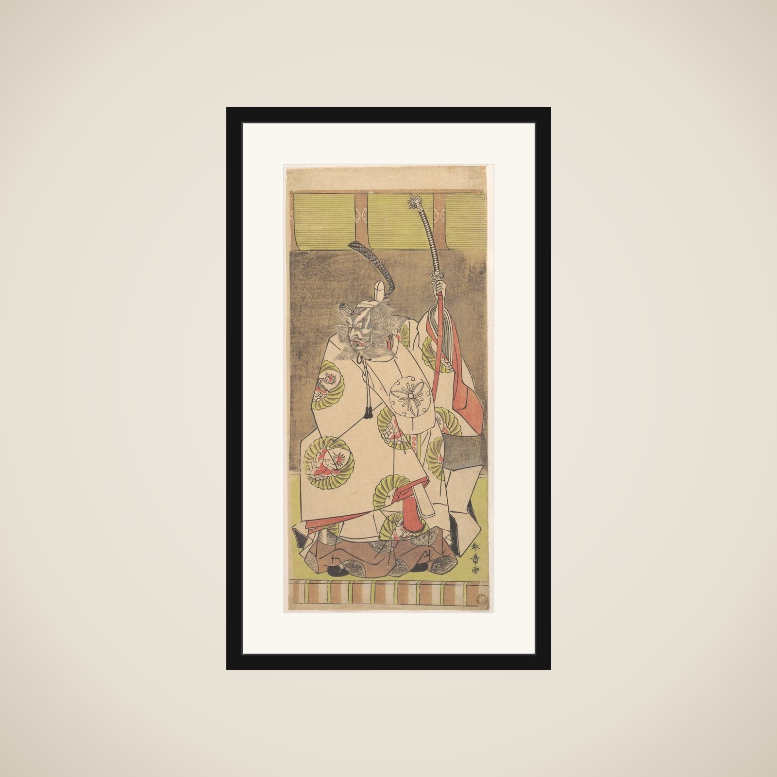 Kabuki Actor Ichikawa Danjūrō IV framed