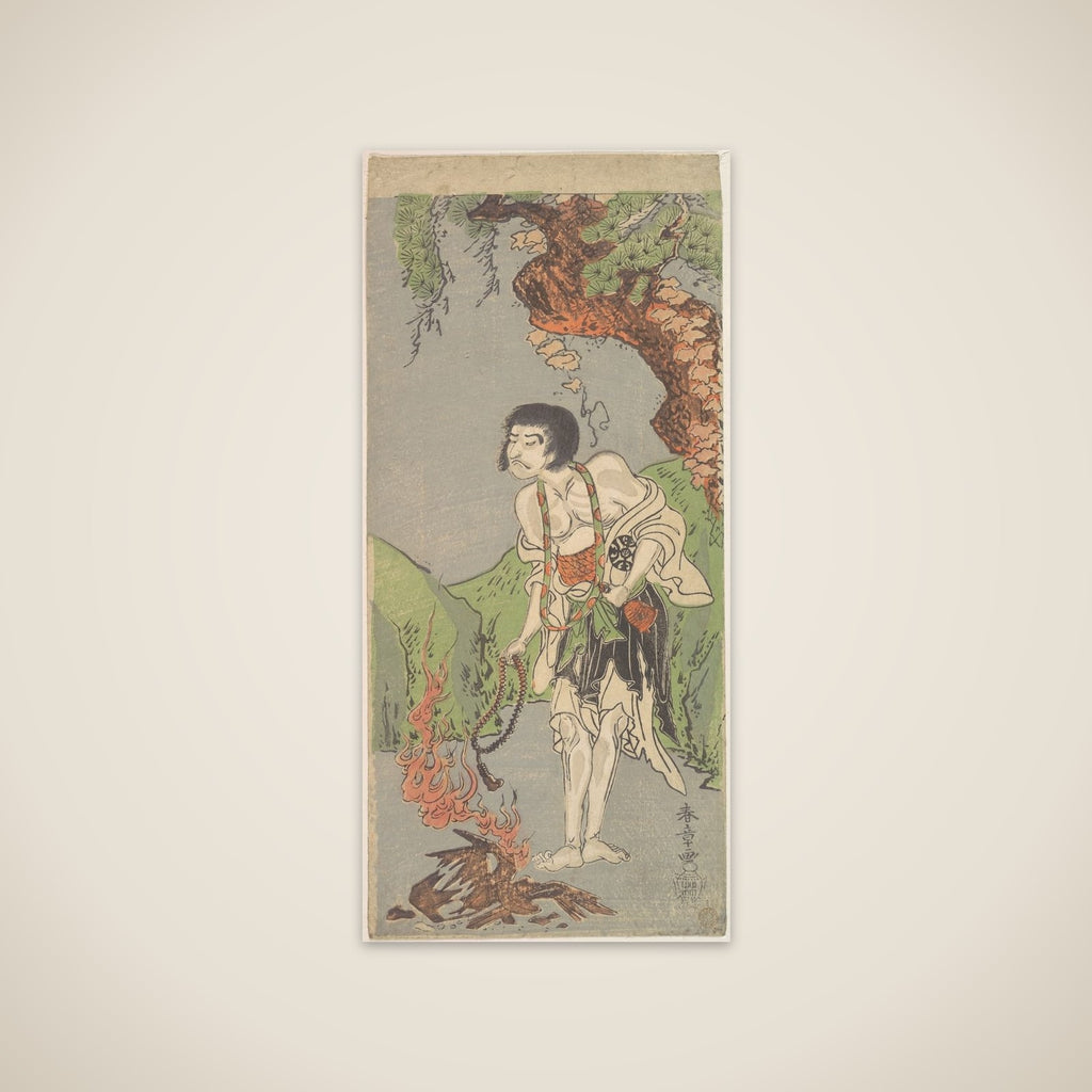 The First Nakamura Nakazo in the Role of Raigo Ajari, a Buddhist Monk unframed print