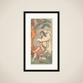 Kabuki Actors Ichimura Uzaemon IX as Ko-kakeyama and Ōtani Hiroji III as Kōga Saburō framed