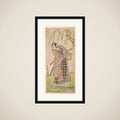 The First Nakamura Nakazo as a Samurai Standing Near a Willow Tree framed