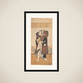 The Fifth Ichikawa Danjuro as an Old Man with Long Gray Hair framed