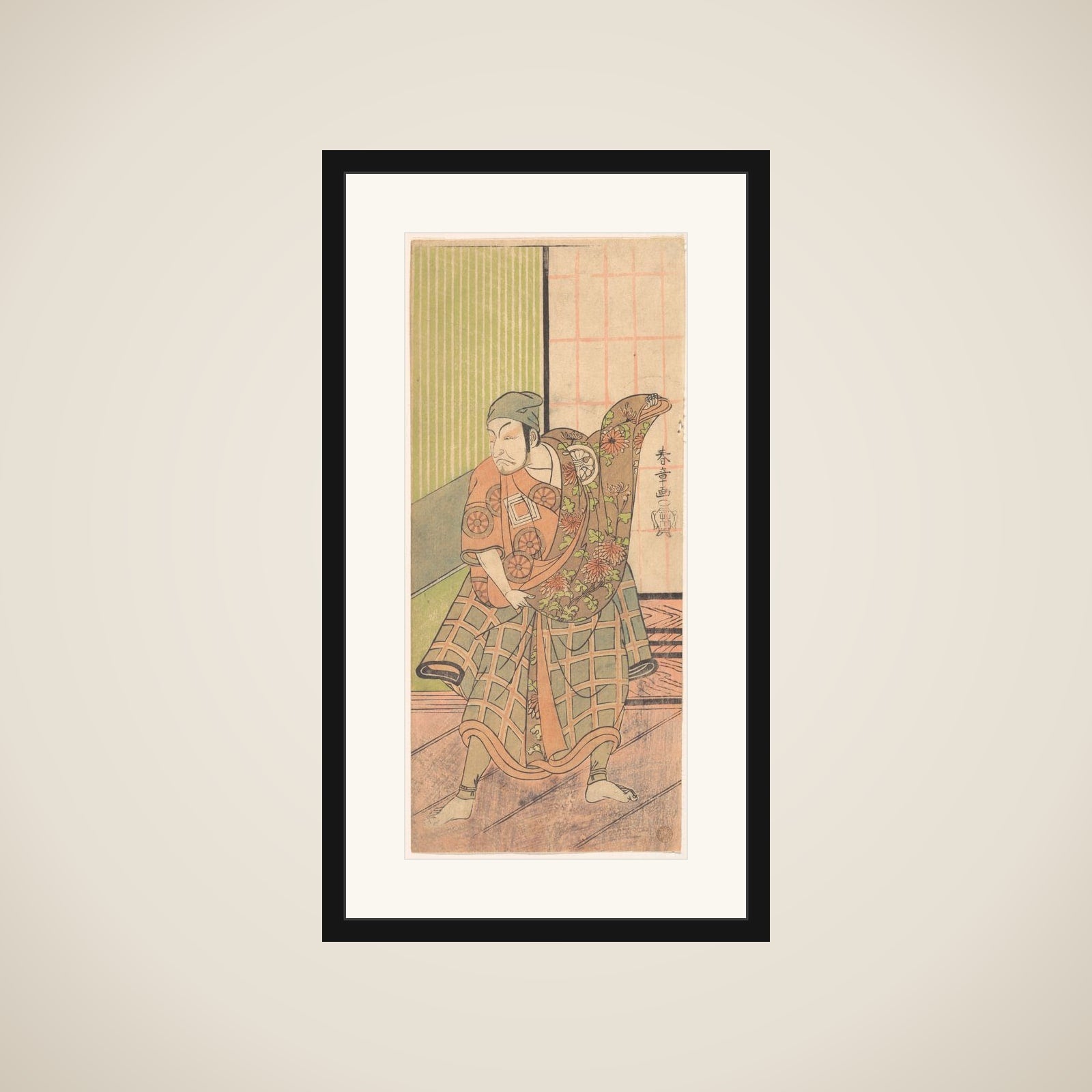 The Fourth Ichikawa Danjuro in the Role of Ukishima Danjo framed