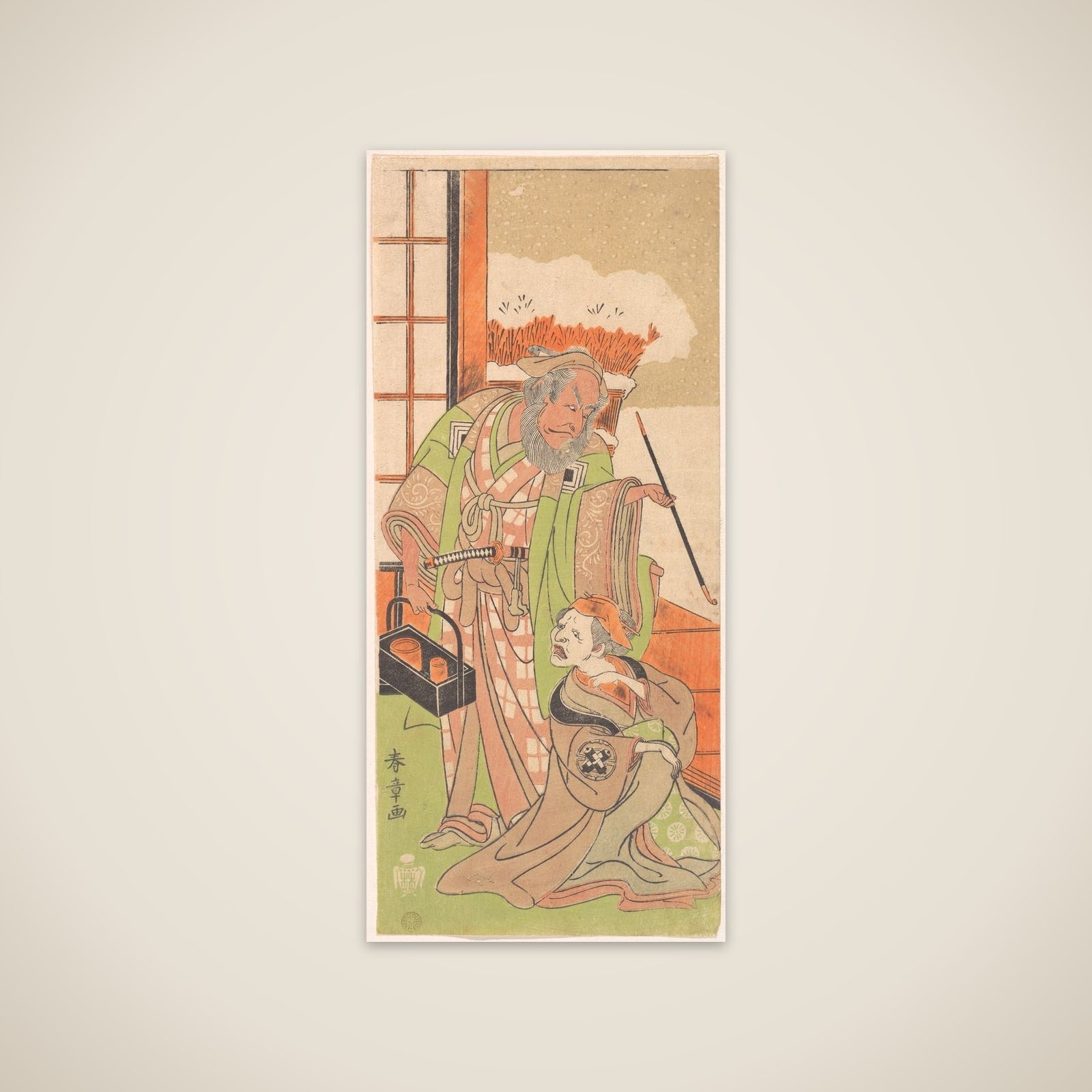 Scene From the Second Act of the Drama "Kawaranu Hana Sakae Hachinoki" unframed print