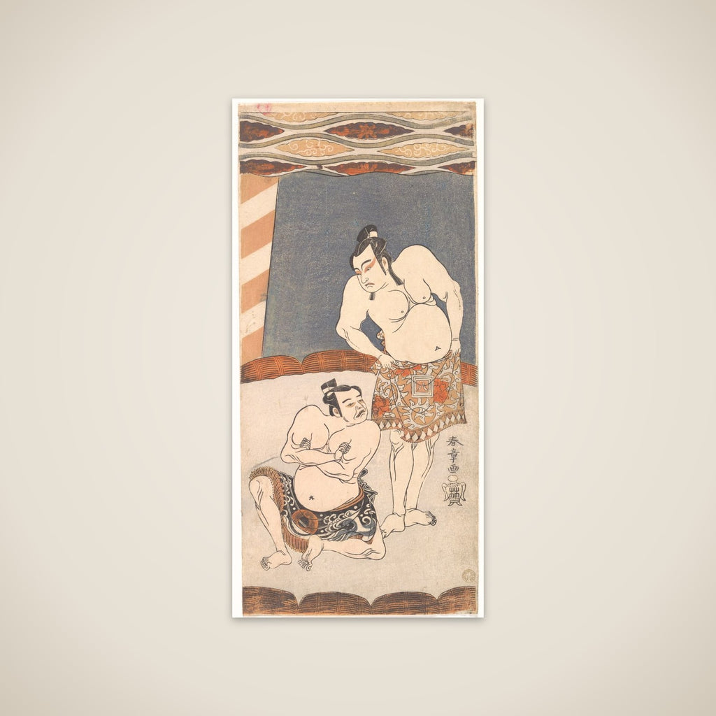 The Second Ichikawa Yaozo as a Wrestler Standing in an Arena unframed print