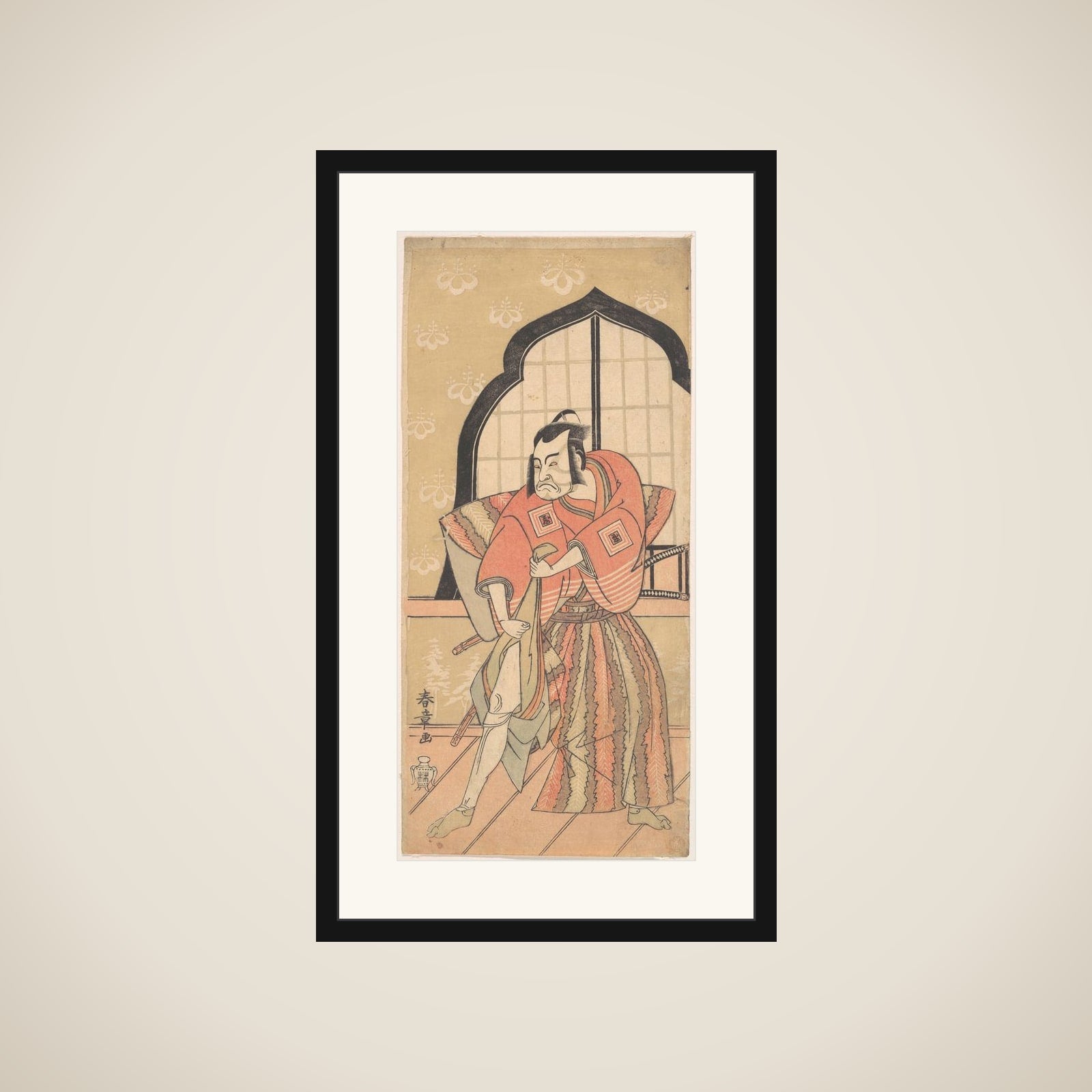 Kabuki Actor Ichikawa Danzō III framed