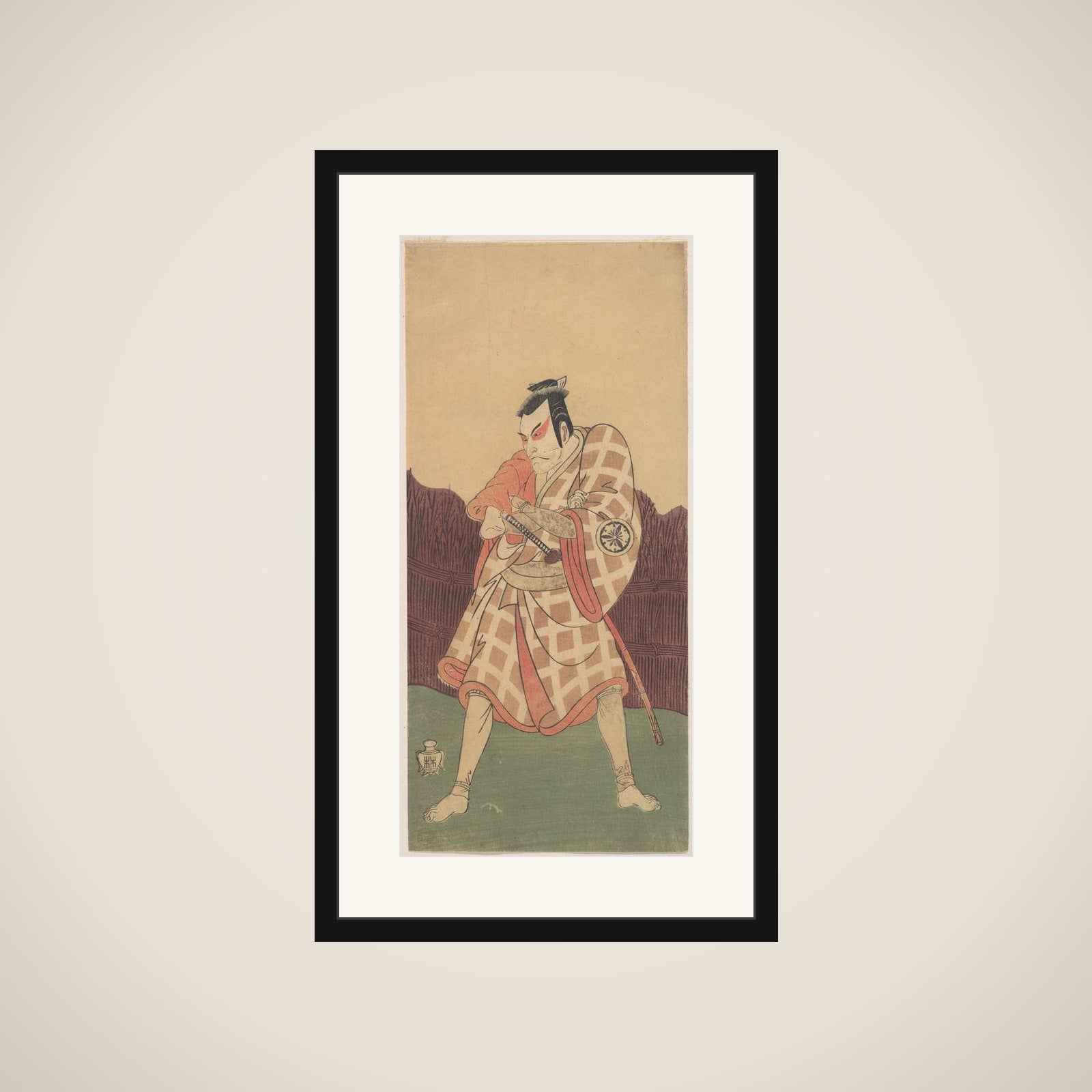 The Third Matsumoto Koshiro in the Role of Matsuomaru in "Sugawara" framed