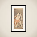 The Second Nakamura Sukegoro as a Man Entirely Nude Save for Loin Cloth framed