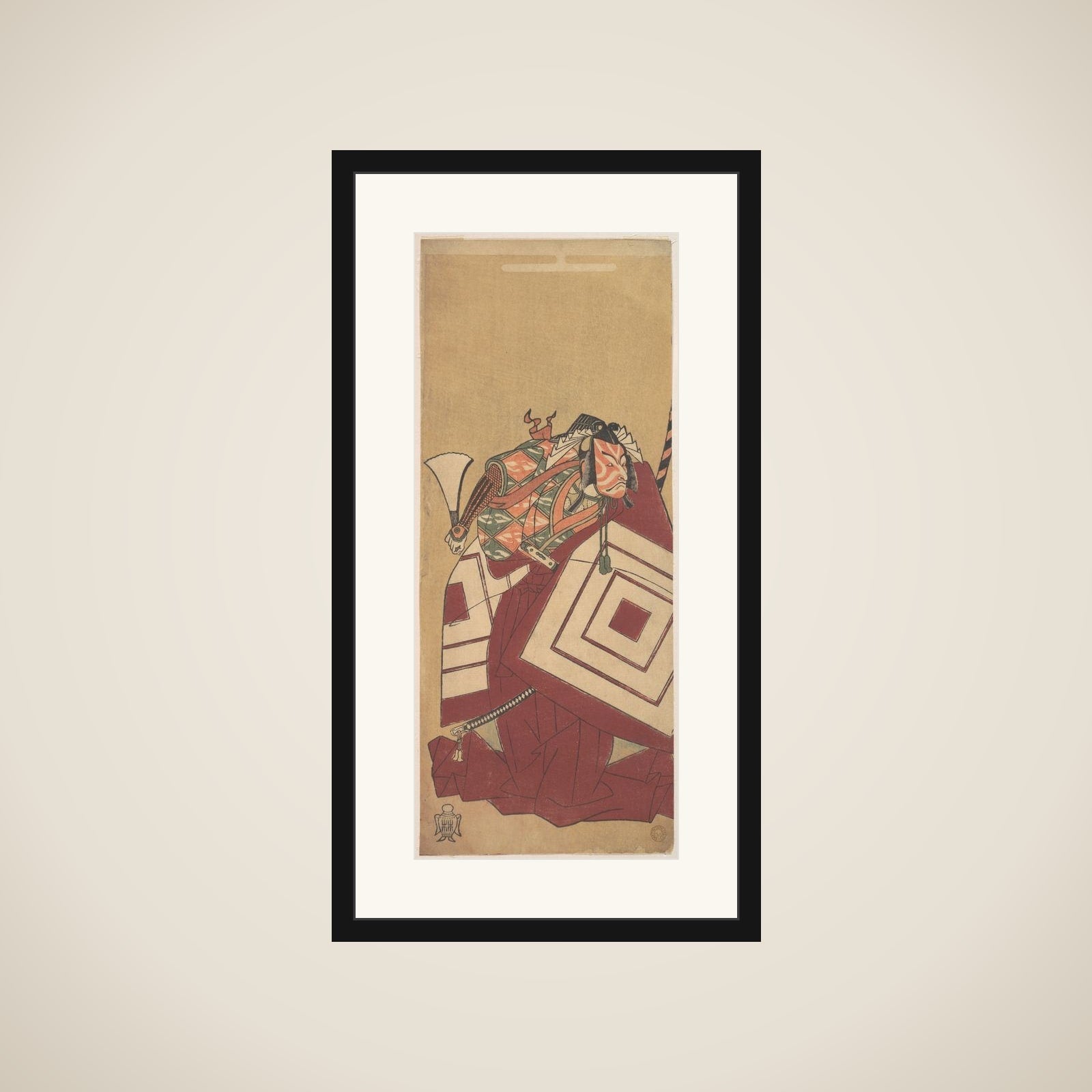 The Fifth Ichikawa Danjuro as Kisou Takiguchi framed