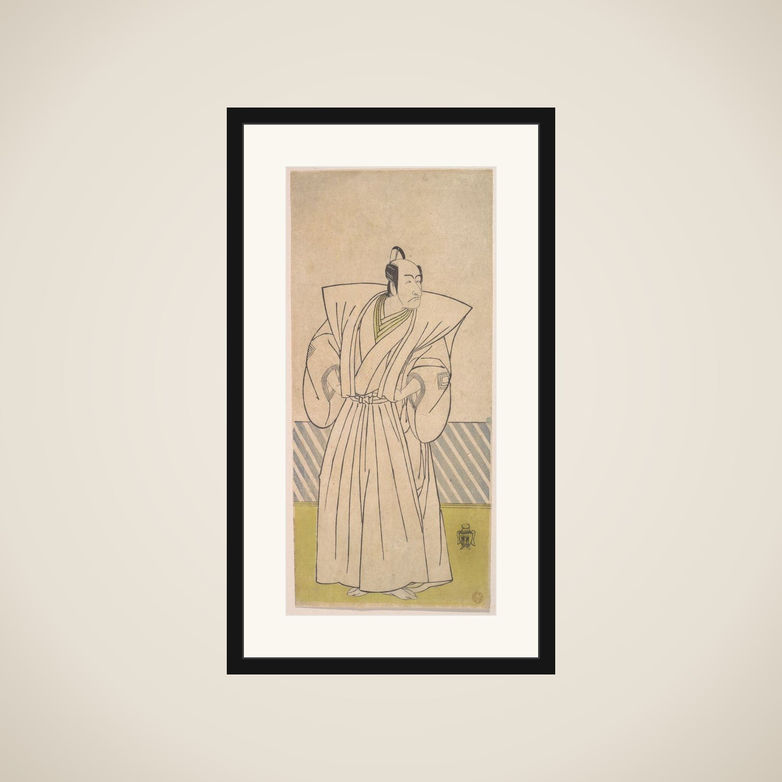 The Fifth Ichikawa Danjuro as a Samurai of High Rank framed