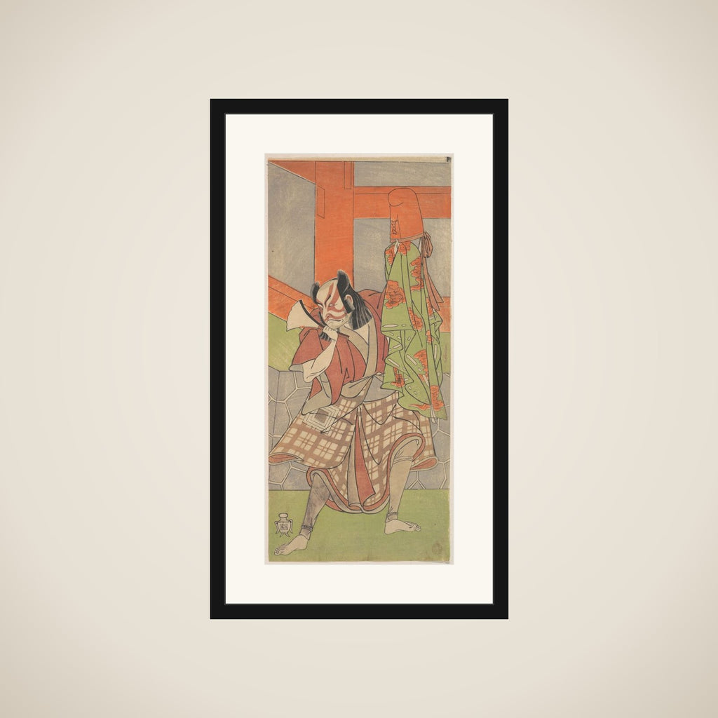 The Fourth Ichikawa Danjuro in the Role of Yahei-byoe Munekiyo framed