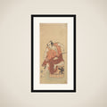 The Third Otani Hiroemon as an Otokodate Seated Upon an Inverted Tub framed