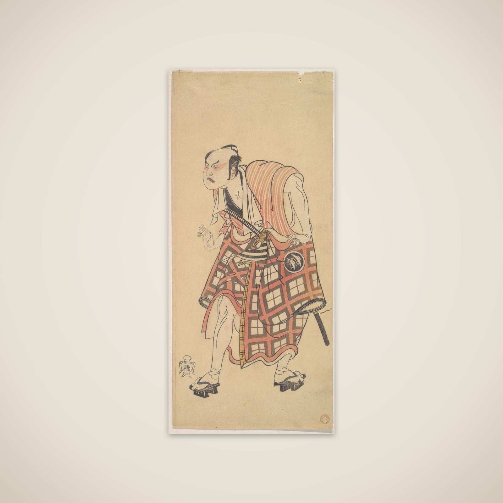The Second Nakajima Mihoemon as a Man Standing with Head Bent Forward unframed print