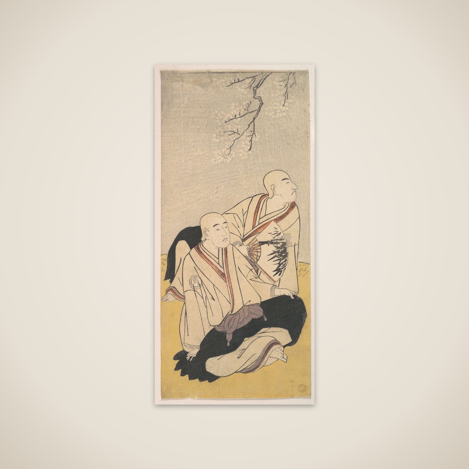 The Third Sawamura Sojuro & the Second Ichikawa Monnosuke as Buddhist Monks unframed print