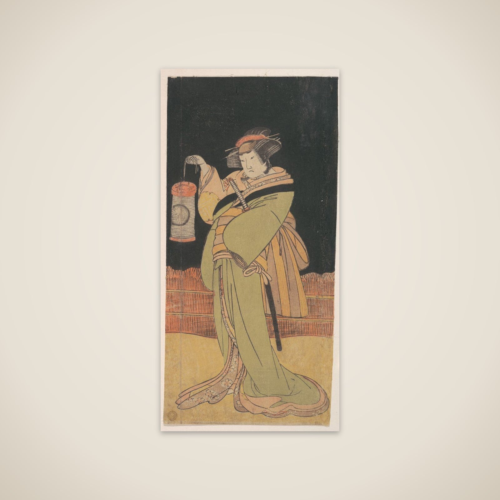 The Second Yamashita Kinsaku as a Woman Standing at Night unframed print