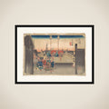 Stations One: Morning View of Nihonbashi framed