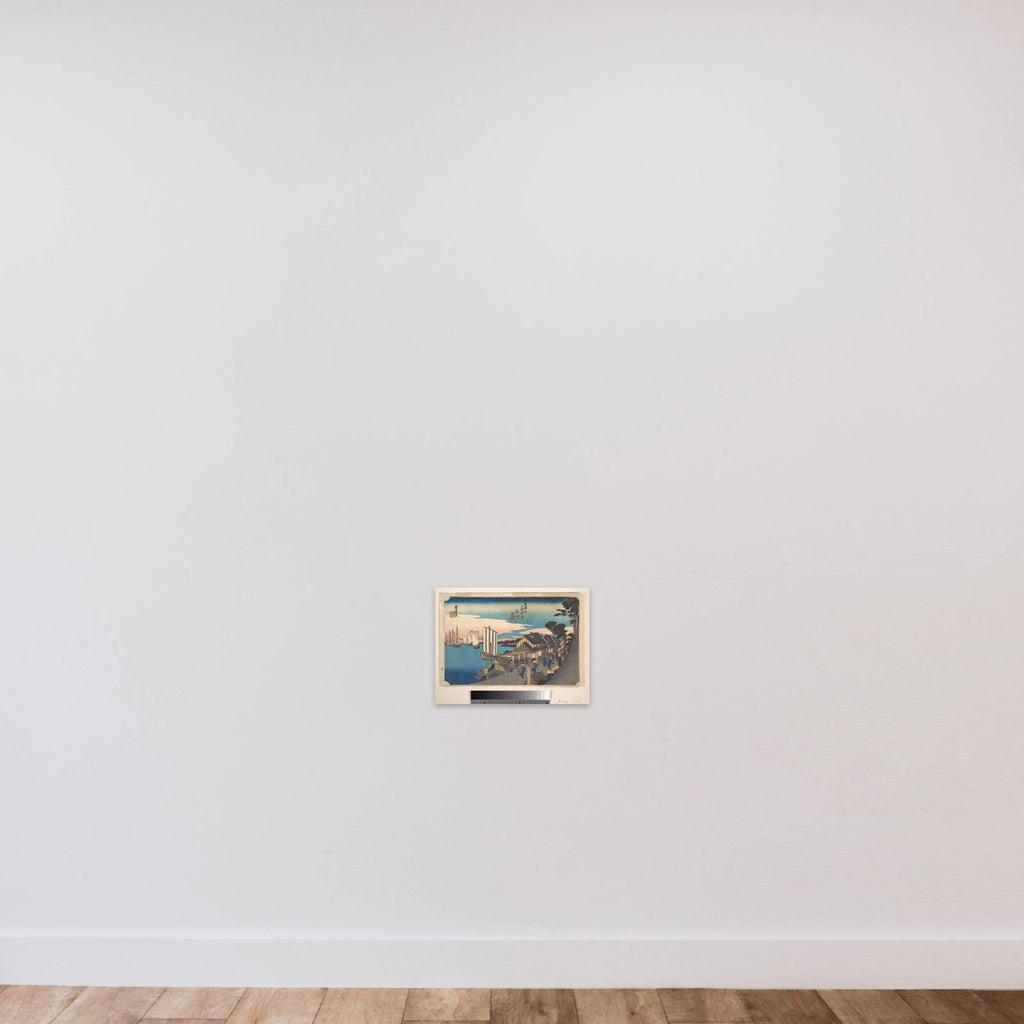 Daybreak at Shinagawa unframed — shown to scale