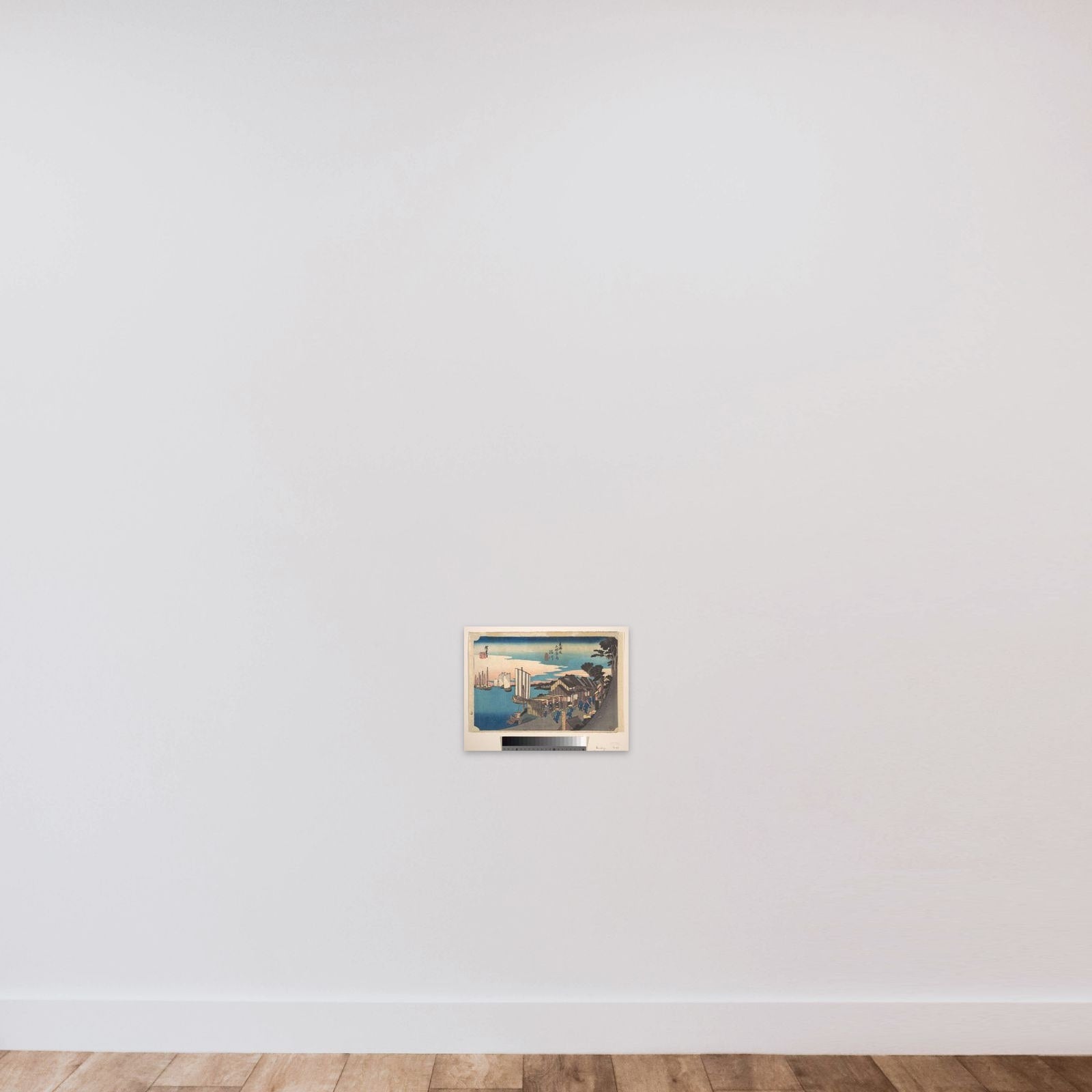 Daybreak at Shinagawa unframed — shown to scale
