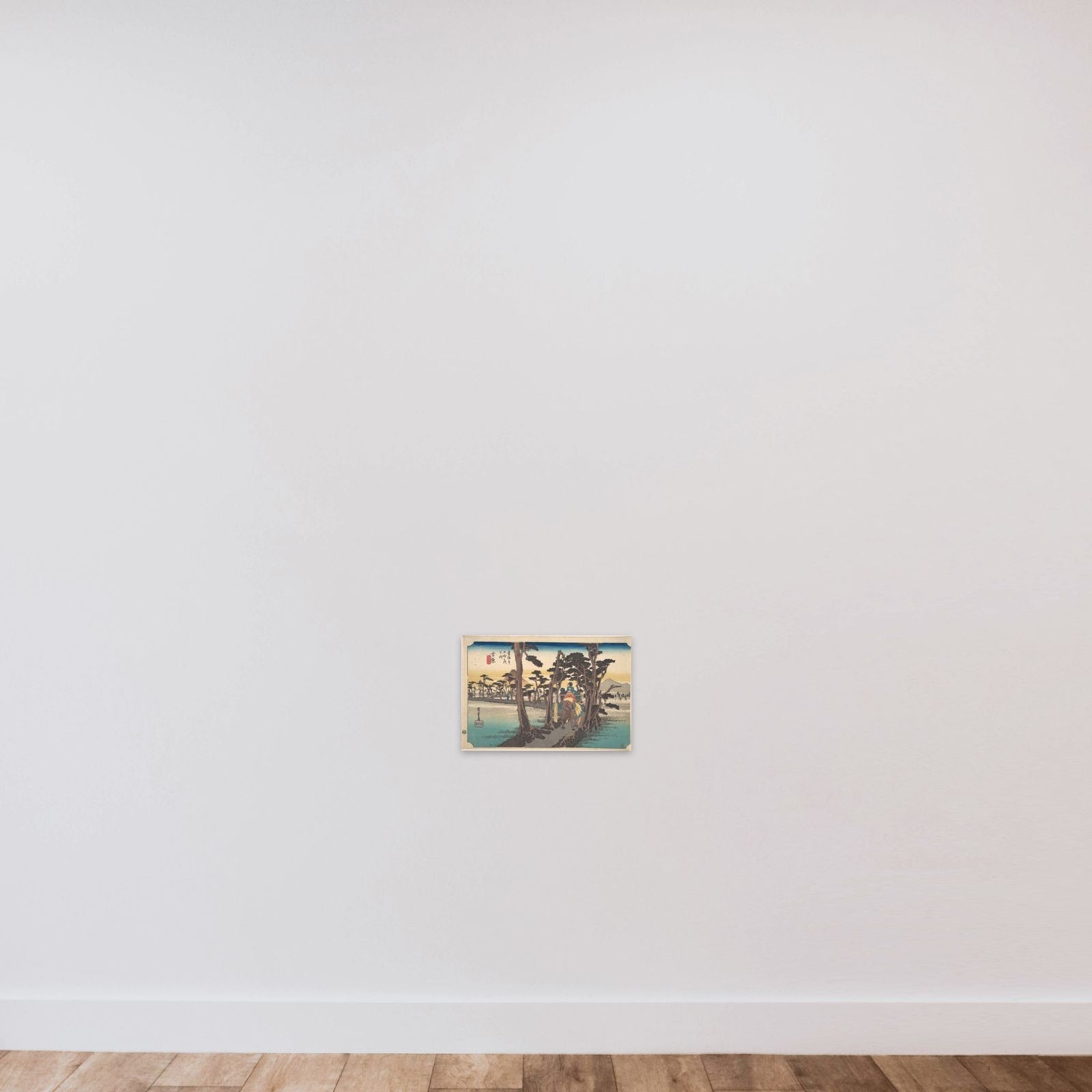 Yoshiwara, Hidari Fuji unframed — shown to scale