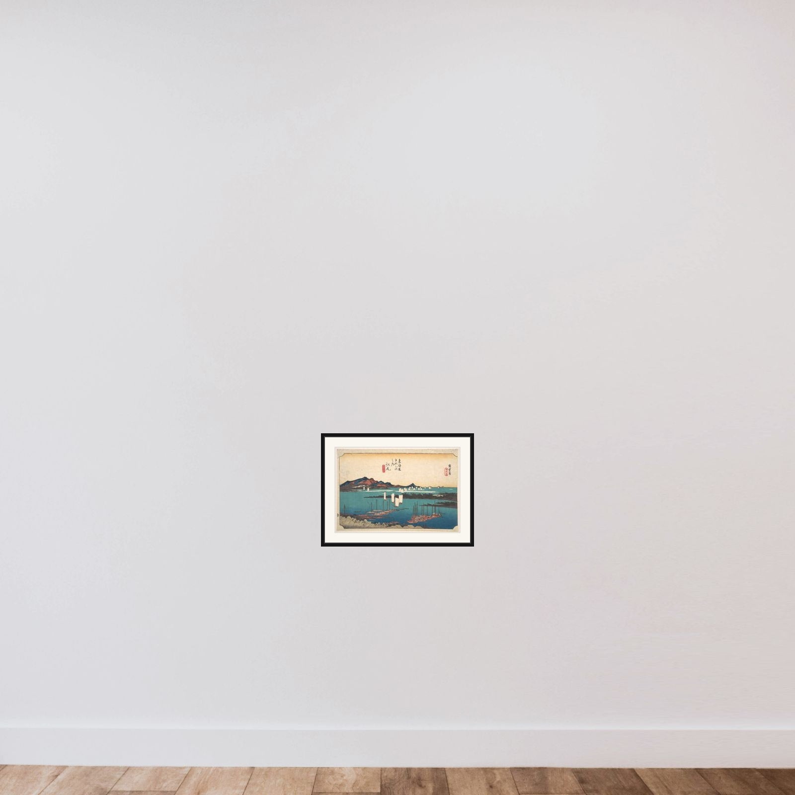 Distant View of Miho Beach from Ejiri framed — shown to scale