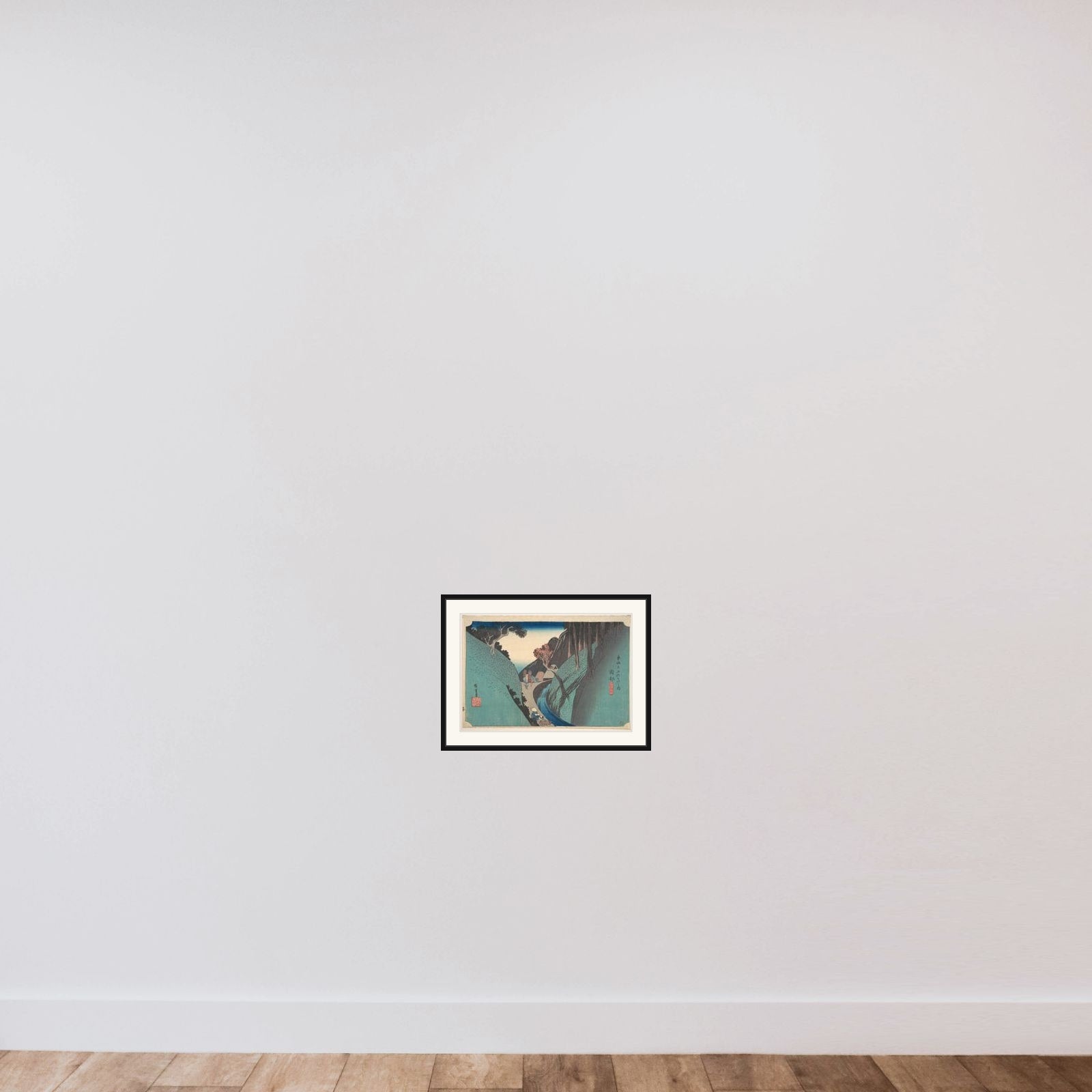 Okabe; Utsu no Yama framed — shown to scale