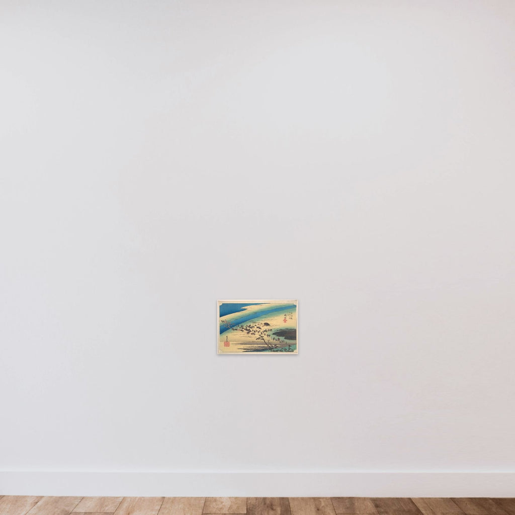 Shimada, Oigawa Shun Gan unframed — shown to scale