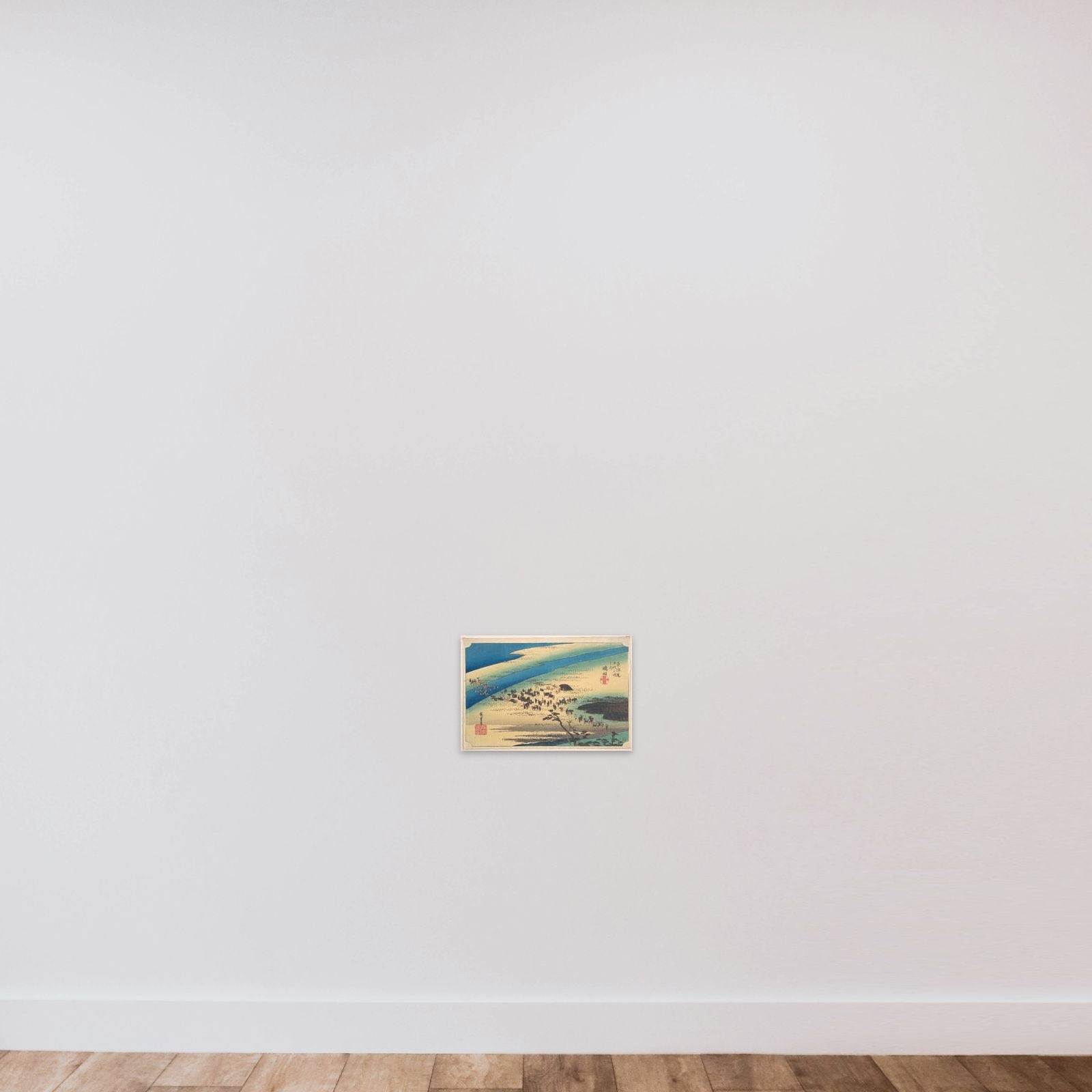 Shimada, Oigawa Shun Gan unframed — shown to scale