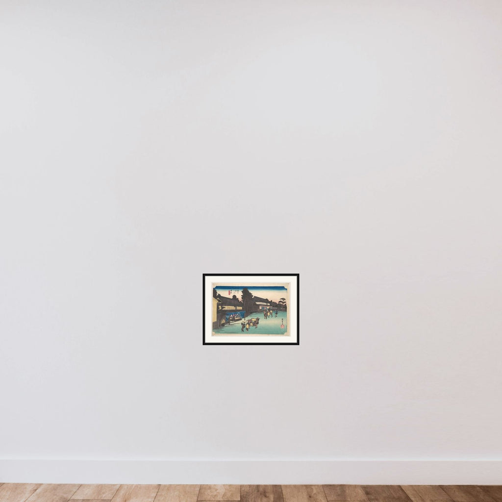 Narumi, Meibutsu Arimatsu Shibori framed — shown to scale
