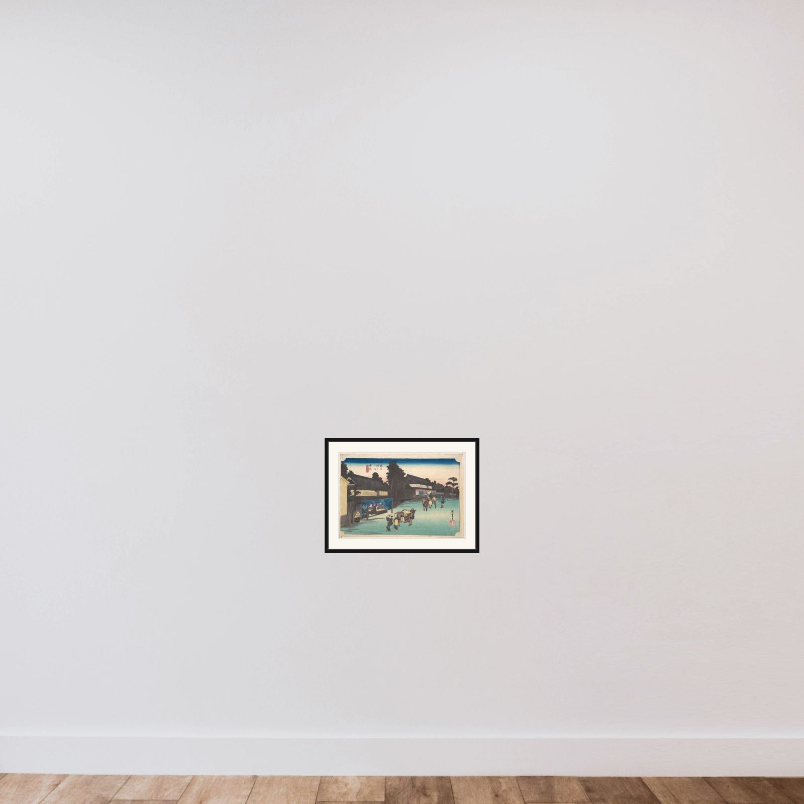 Narumi, Meibutsu Arimatsu Shibori framed — shown to scale