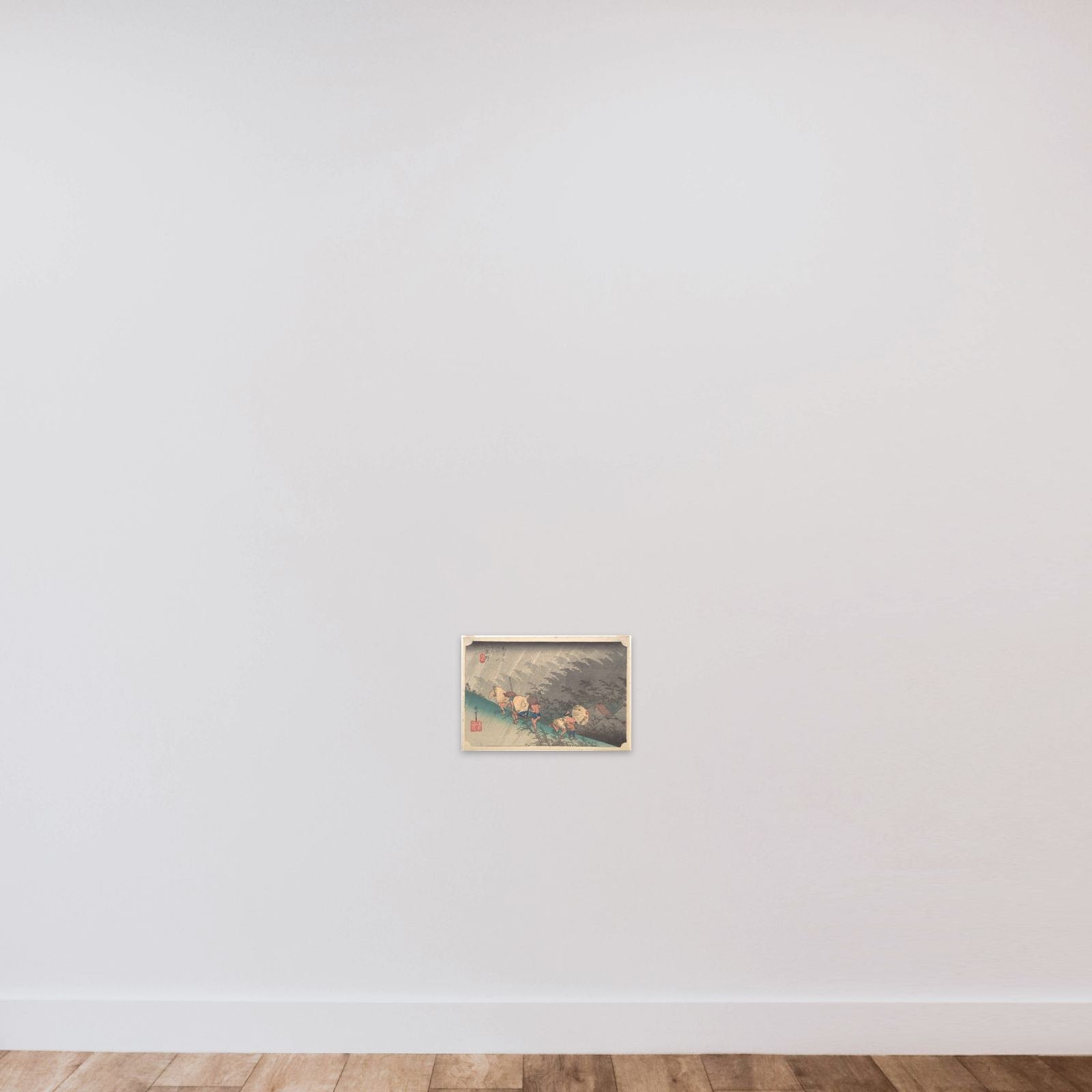 Sudden Shower in Shōno unframed — shown to scale