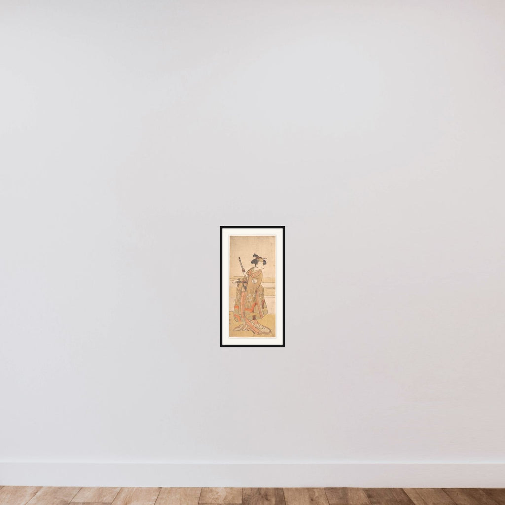 Onoe Tamizo as a Samurai Woman framed — shown to scale