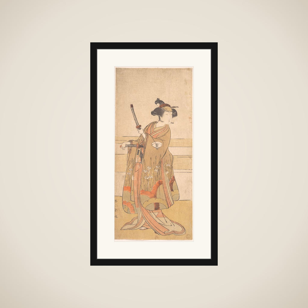 Onoe Tamizo as a Samurai Woman framed